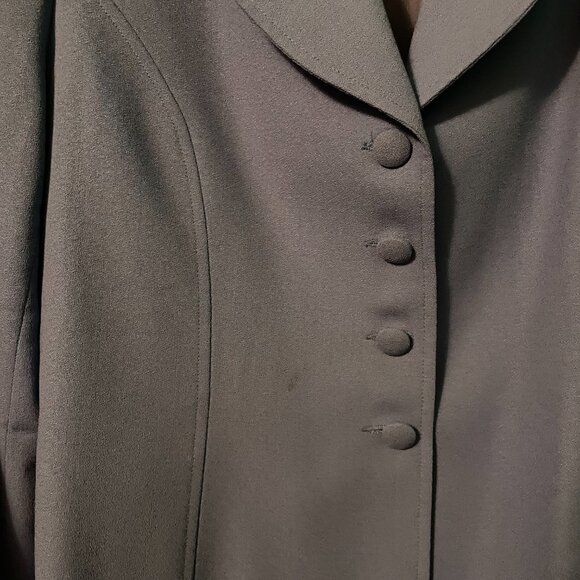 Bellessa Blue 2 piece blazer and skirt with front slit - Picture 5 of 10